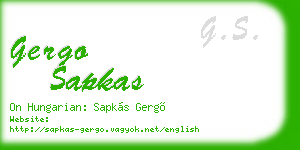 gergo sapkas business card
